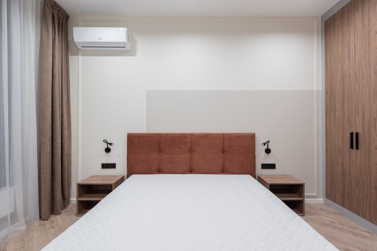 Bright, freshly made bedroom ready for the next guest