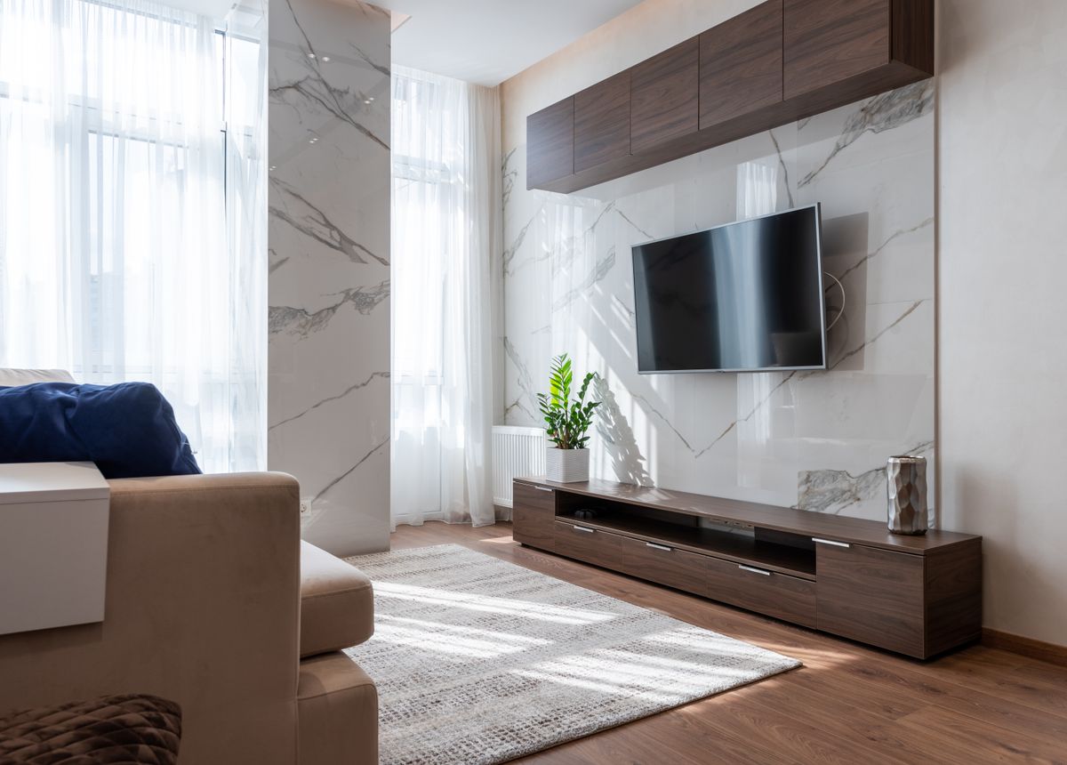Bright, tidy living room after a Crystal West refresh